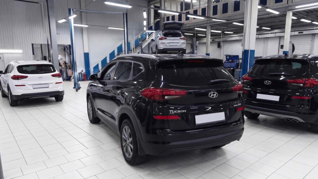 Hyundai Tucson TL приехал на ремонт ходовой