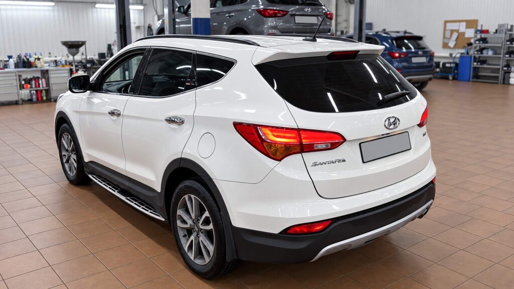 Автомобиль Hyundai Santa Fe DM приехал в техцентр на замену масла в заднем редукторе
